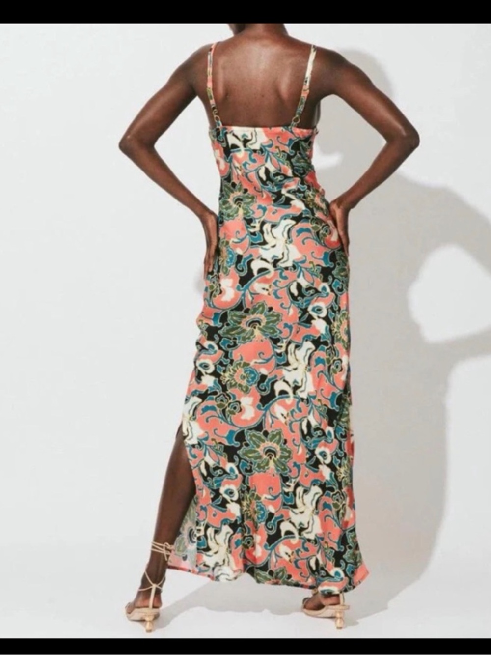 Cleobella gypsy cadence Teal & Black Swirl Maxi Dress sz XS - Picture 3 of 8